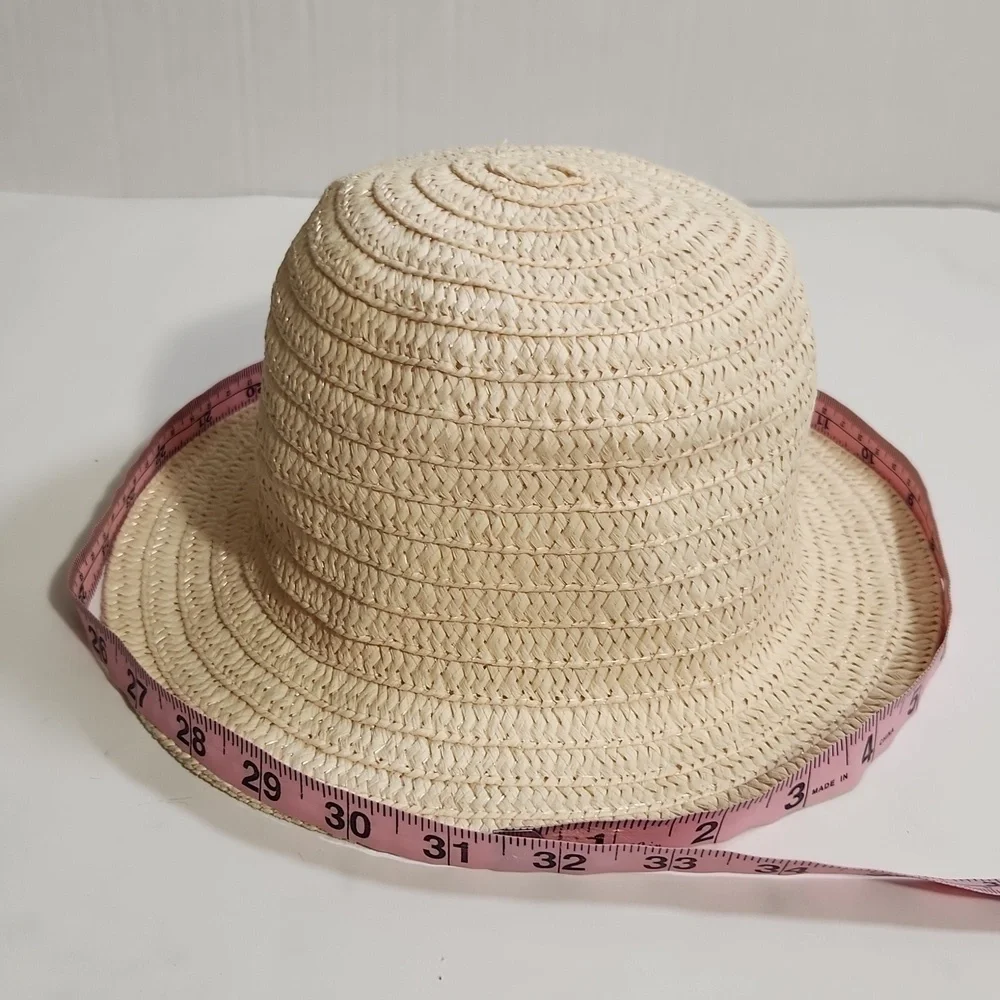Straw Hat Natural Small Flexible Brim Bucket Sun Beach Street Wear Ladies Coasta